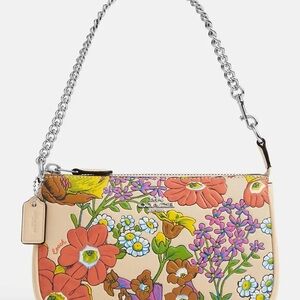 Coach Floral Shoulder Bag with Chain Strap
